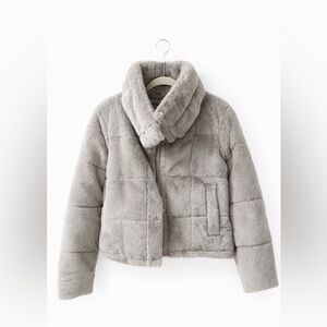 Abercrombie & Fitch Kids Plush Puffer Jacket - Light Gray